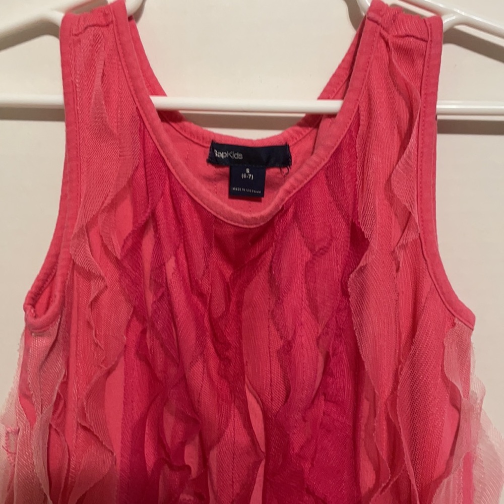 Gap kids pink ruffled dress size S 6-7 - Picture 2 of 9